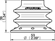 Przyssawka wielomieszkowa BX52P, PU60°, bez filtra (S.BX52P60.XXX.00) (0107381) - Piab