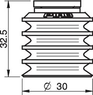 Przyssawka wielomieszkowa BL30-2, Silikon SIL 50°, FDA, bez filtra (S.BL30-2SF50.XXX.00) (0200411) - Piab