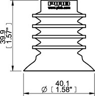 Przyssawka wielomieszkowa BL40-4, Silikon SIL 40°, FDA, bez filtra (S.BL40-4SF40.XXX.00) (0200337) - Piab