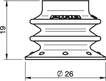 Przyssawka wielomieszkowa BX25P, PU60°, bez filtra (S.BX25P60.XXX.00) (0108240) - Piab