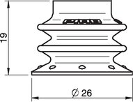 Przyssawka wielomieszkowa BX25P, PU60°, bez filtra (S.BX25P60.XXX.00) (0108240) - Piab