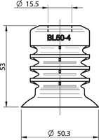 Przyssawka BL50-4, silikon FCM - Piab