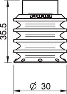 Przyssawka wielomieszkowa BL30-3, PU30°/70°, bez filtra (S.BL30-3P3070.XXX.00) (0110545) - Piab