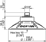 Przyssawka głęboka wklęsła DCF100P, (DCF100P.5Y.G79MR) (0210625) - Piab