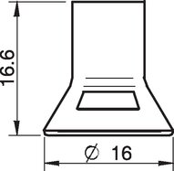Przyssawka głęboka D15-2, Silikon SIL 50°, bez filtra (S.D15-2S50.XXX.00) (3150135S) - Piab
