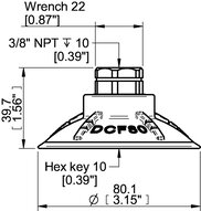 Przyssawka głęboka wklęsła DCF80P, PU60°, 3/8" NPT wew., filtr siatkowy, (DCF80P.5Y.N49MR) (0210615) - Piab