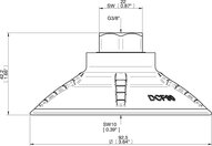Przyssawka głęboka wklęsła DCF90P, PU60°/60°, G3/8" wew. plastikowe, (DCF90P.4S.G68WC) (0206543) - Piab