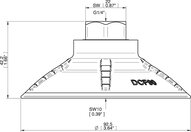 Przyssawka głęboka wklęsła DCF90P, PU60°, G1/4" wew., filtr siatkowy, (DCF90P.4S.G75MR) (0206795) - Piab