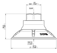 Przyssawka głęboka wklęsła DCF65P, PU60°/60°, G3/8" wew. plastikowe, (DCF65P.4S.G68WC) (0206538) - Piab