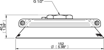 Przyssawka płaska F150 Nitryl-PVC, G1/2" wew., filtr siatkowy, (F150.30.15NA) (0101938) - Piab