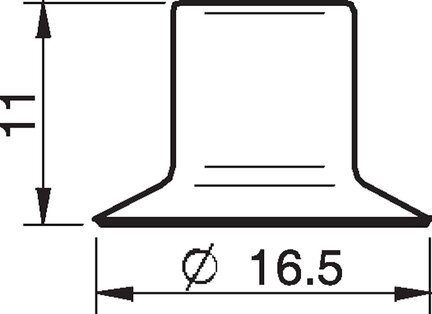 Przyssawka płaska F15MF, PU termoelastyczny, (F15MF.40) (3150269) - Piab