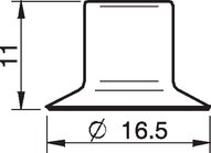 Przyssawka płaska F15MF, PU termoelastyczny, (F15MF.40) (3150269) - Piab