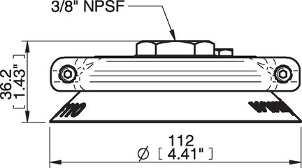 Przyssawka płaska F110 HNBR, 3/8" NPSF wew., filtr siatkowy, (F110.37.11NB) (0108189) - Piab