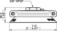 Przyssawka płaska F110 HNBR, 3/8" NPSF wew., filtr siatkowy, (F110.37.11NB) (0108189) - Piab