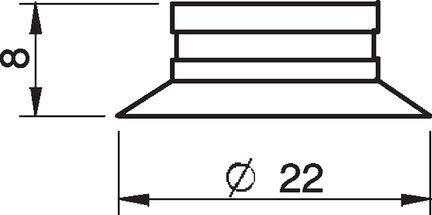 Przyssawka płaska F20, Chloropren 50°, bez filtra (S.F20CR50.XXX.00) (0101129) - Piab