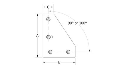 Połączenie płytowe kątowe EVB 25 X (E10543000) (0213018) - Piab