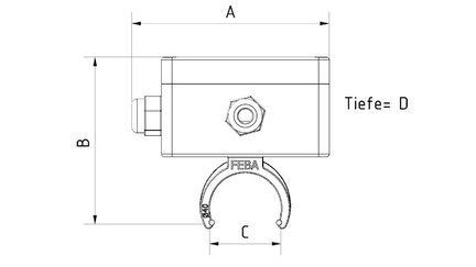 Skrzynka przyłączeniowa z przepustem EVB-LED-19-25-1m  (0213365) - Piab