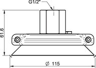 Przyssawka płaska F110P, PU60°, G1/2" wew., z zaworem stożkowym, (F110P.4E.11VC) (0129930) - Piab