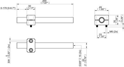 Zestaw przedłużki G3/8" 200mm VP02.1202  (0223744) - Piab