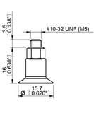 Przyssawka płaska F15, Chloropren 50°, M5 zew., bez filtra (S.F15CR50.MM5M.00) (3150014) - Piab