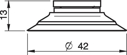 Przyssawka płaska F40-2, Nirtyl-PCV 50°, bez filtra (S.F40-2NP50.XXX.00) (0101135) - Piab
