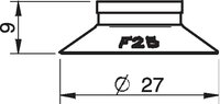 Przyssawka F25 chloropren - Piab