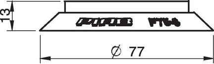 Przyssawka płaska F75, HNBR, (F75.37) (3150131T) - Piab