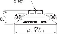 Przyssawka płaska F75, Nitryl-PVC, G3/8" wew., z zaworem stożkowym, (F75.30.07VD) (0101877) - Piab