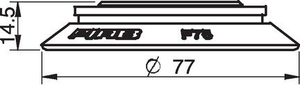 Przyssawka płaska F75P, PU30°/60°, do wkładu owanego, (F75P.5K) (0106829) - Piab