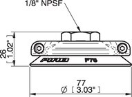 Przyssawka płaska F75P, PU30°/60°, 1/8" NPSF wew., filtr siatkowy, (F75P.4K.07NA) (0106349) - Piab