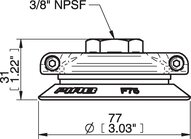 Przyssawka płaska F75P, PU30°/60°, 3/8" NPSF wew., filtr siatkowy, (F75P.4K.07NE) (0106351) - Piab