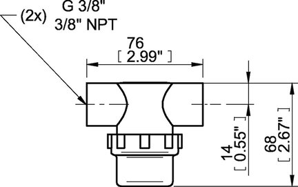 Filtr próżniowy 3/8" NPT (10 µm) (0128410) - Piab