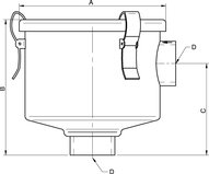 Filtr próżniowy 1 1/2", stalowy (3116654) - Piab