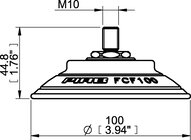 Przyssawka płaska wklęsła FCF100P, złącze M10x1.5 zew., (FCF100P.5R.M10M) (0121385) - Piab