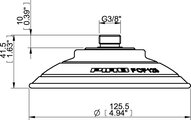 Przyssawka płaska wklęsła FCF125P, PU55°/60°, G3/8", filtr siatkowy, (FCF125P.5R.G40M) (0118435) - Piab
