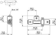 Eżektor liniowy VL06T, 1/4" (0202191) - Piab