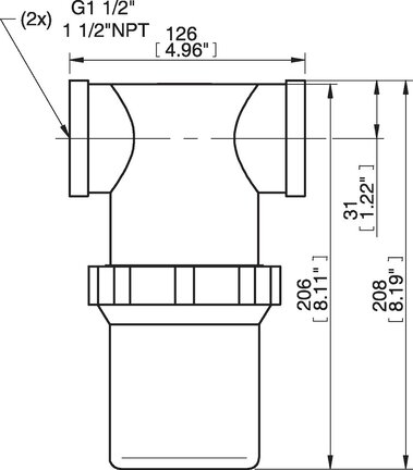 Filtr próżniowy 1 1/2" NPT komplet PPSF1.5-X75 (0128419) - Piab