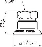 Przyssawka płaska wklęsła FCF35P, PU55°/60°, G3/8" wew., (FCF35P.4R.04UA) (0118981) - Piab