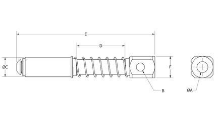 Ramię sprężynowe GAF 30-M-80 (E13506010) (0213062) - Piab