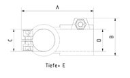 Zacisk krzyżowy do rury T KKT16-16  (0213328) - Piab