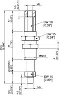Kompensator poziomu LC12-M0525, M5 męski, Ugięcie 25 (0127106) - Piab