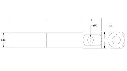 Ramię mocujące GSE 10-M5-90 (E13001200) (0213083) - Piab