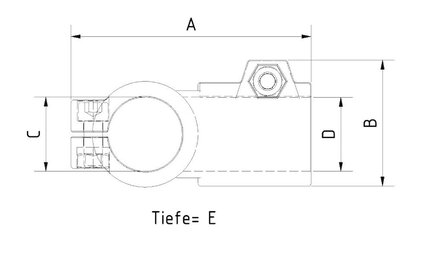 Zacisk krzyżowy do rury T KKT40-40  (0213331) - Piab