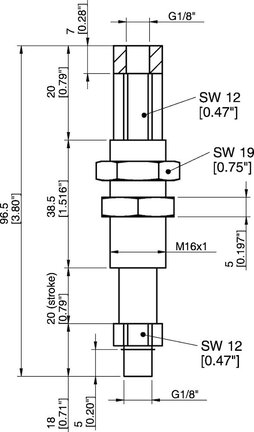 Kompensator poziomu LC16-M1820, G1/8" wew., ugięcie 20 (0124952) - Piab