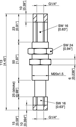 Kompensator poziomu LC20-F1425, G1/4" wew., ugięcie 25 (0124955) - Piab