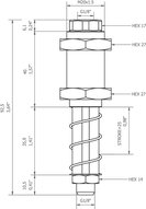 Kompensator poziomu KSPH-M20-1M-25A, nieobrotowe (0208901) - Piab