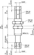 Kompensator poziomu LC25-F3840, G3/8" wew., ugięcie 40 (0124959) - Piab