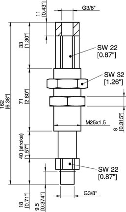 Kompensator poziomu LC25-M3840, G3/8" wew., ugięcie 40 (0124960) - Piab