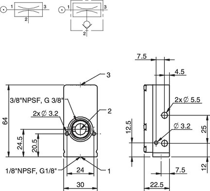 Eżektor MINI L14, płyta przyłączeniowa B1, uszczelnienia NBR, zawór zwrotny (0102832) - Piab
