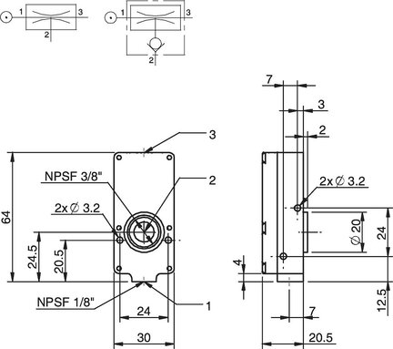 Eżektor MINI L14, płyta przyłączeniowa B, uszczelnienia NBR (0103055) - Piab